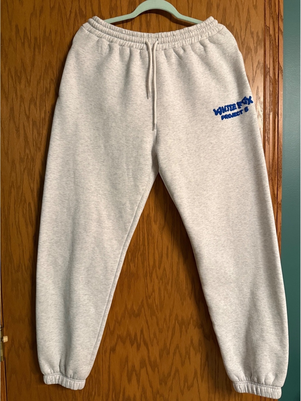 White Fox Project 5 Fleece Jogger Sweatpants Gray Women’s Size M Cozy Lounge - Picture 2 of 6